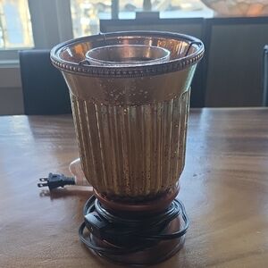 Scentsy Vintage Gold Glass Lamp Burner